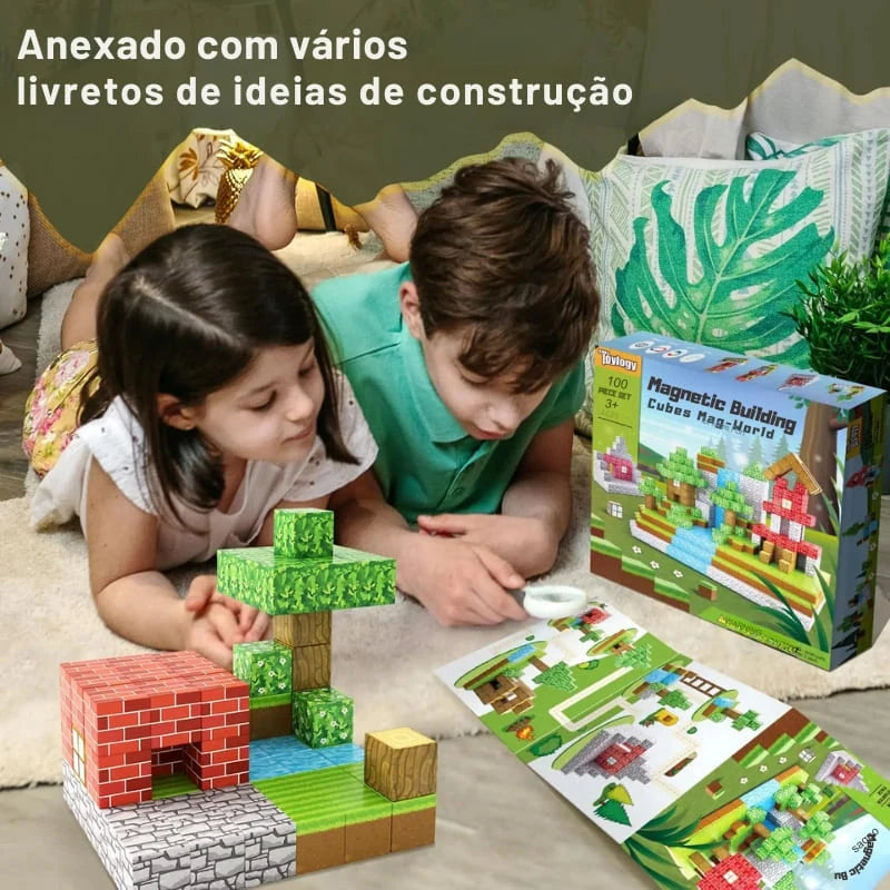 Bloco magnéticos Minecraft - ÚLTIMO DIA COM PREÇO DE BLACK FRIDAY E FRETE GRÁTIS!
