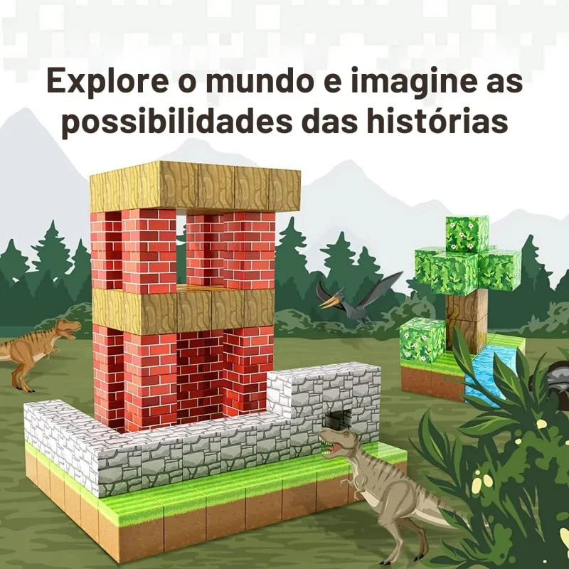 Bloco magnéticos Minecraft - ÚLTIMO DIA COM PREÇO DE BLACK FRIDAY E FRETE GRÁTIS!